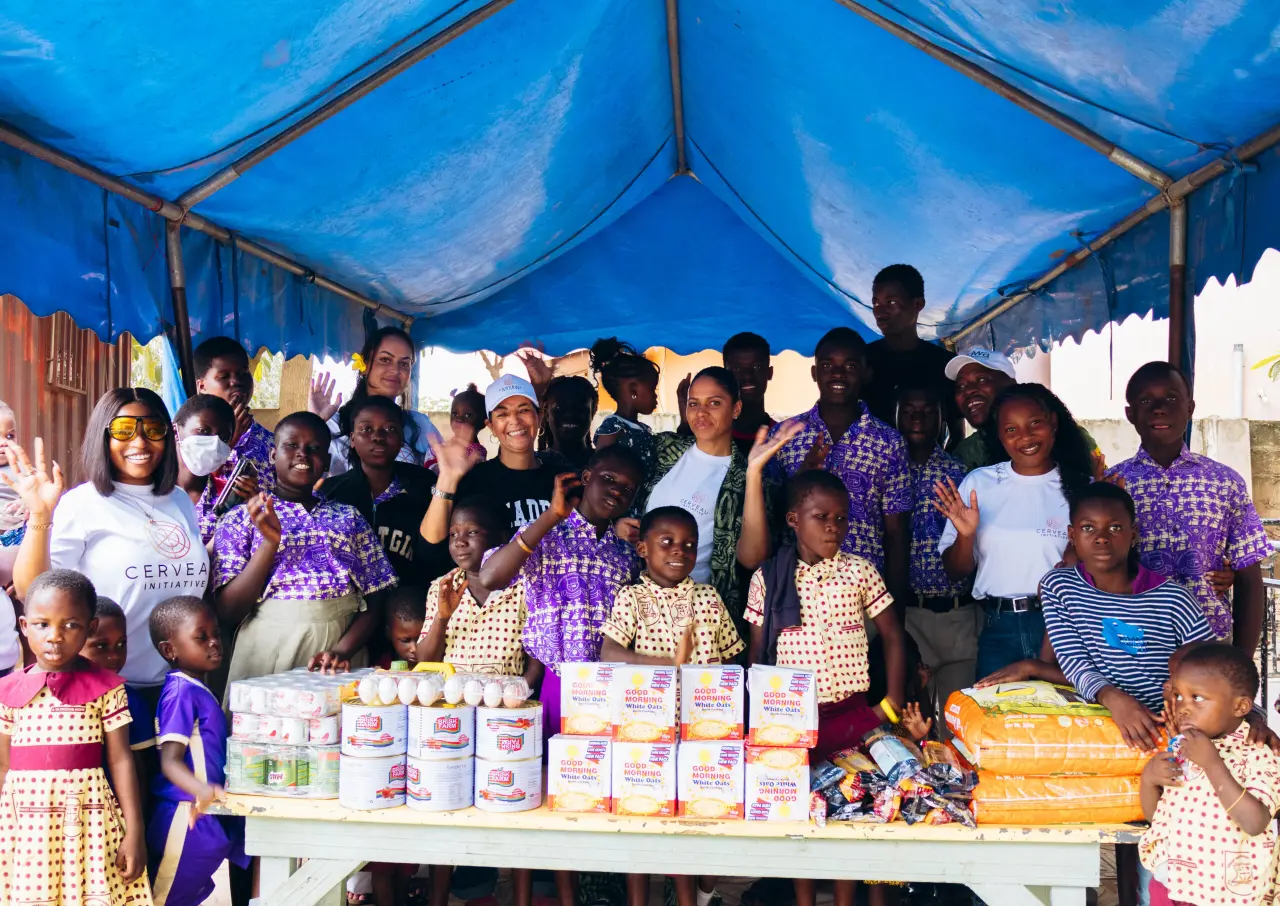 Cerveau Initiative food drive with Nyamedua Orphanage Home